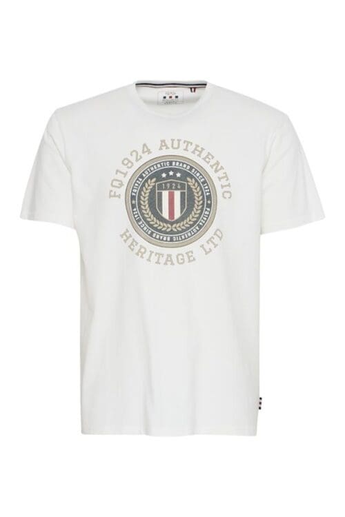 FQ1924 Logo Print Crew Neck Tee | White