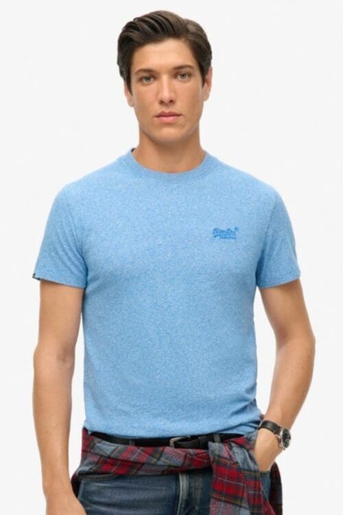 Superdry Organic Cotton Essential Logo T-Shirt | Fresh Blue