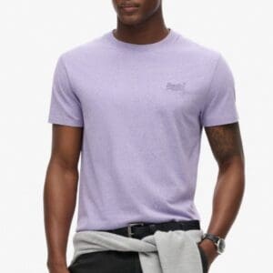 Superdry Organic Cotton Essential Logo T-Shirt | Iris Purple