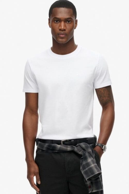 Superdry Organic Cotton Essential Logo T-Shirt | White