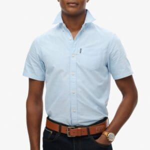 Superdry Short Sleeve Oxford Shirt | Classic Blue