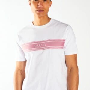 Diesel Tee | Raul White Pink
